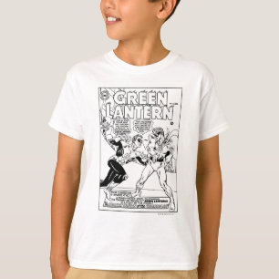 T-shirt Lanterne verte dans l'anneau, noir et blanc