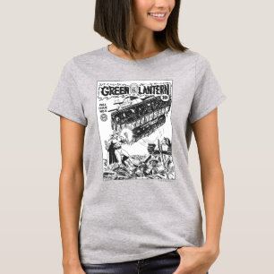 T-shirt Lanterne verte dans les tranchées, noir et blanc