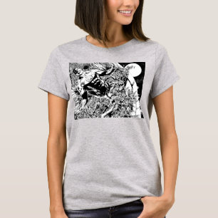 T-shirt Lanterne verte et Lune - Noir et Blanc