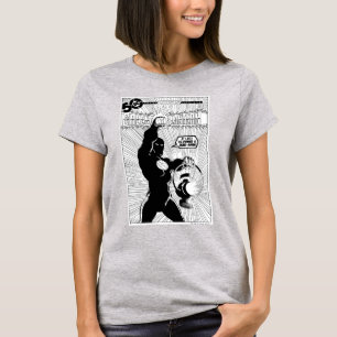 T-shirt Lanterne verte - lanterne rougeoyante, noire et