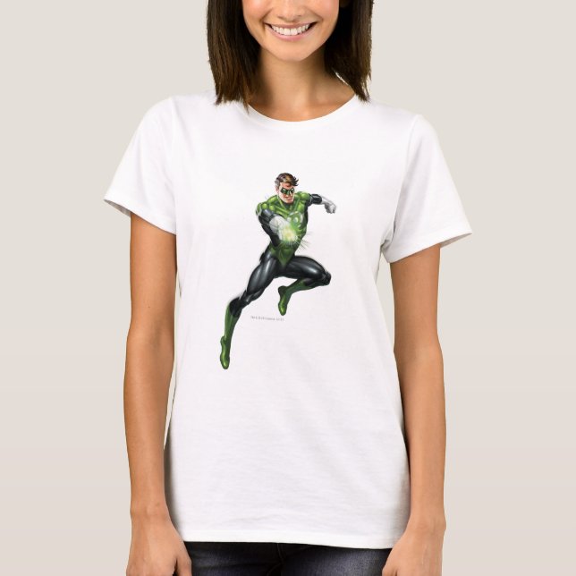 T-shirt Lanterne Verte - Pleine Rendu, Saut (Devant)