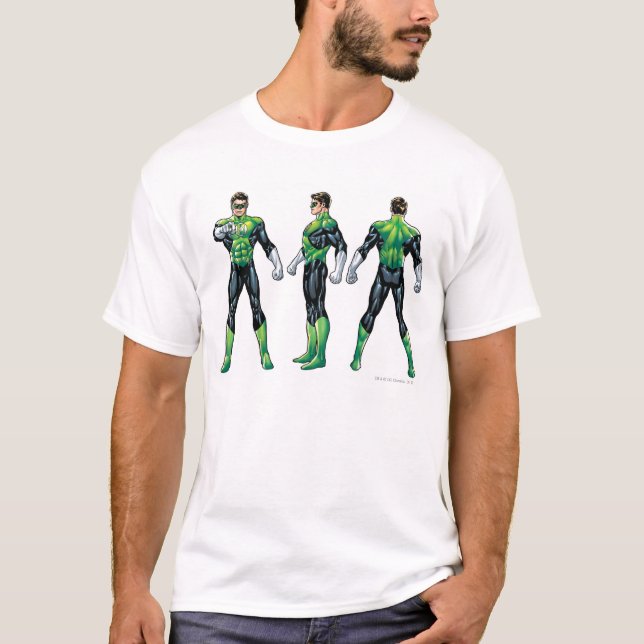 T-shirt Lanterne verte Trois vues (Devant)