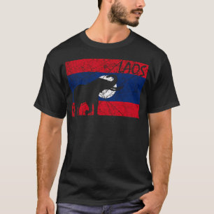 T-shirt Laos Jour du drapeau lao Laotien Fier Eléphant sau