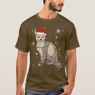 T-shirt LaPerm Chat Feux de Noël Chat de Noël Père Noël ha