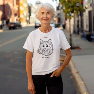T-shirt LaPerm Portrait de chat