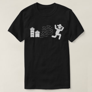 T-shirt L'apiculteur pourchassé par les abeilles drôle Run