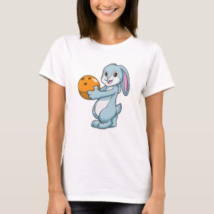 T-shirt Lapin à Bowling avec Bowling balle