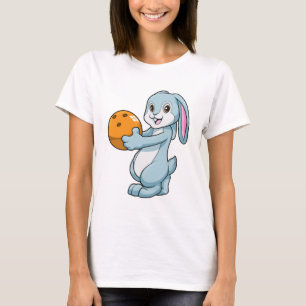 T-shirt Lapin à Bowling avec Bowling balle