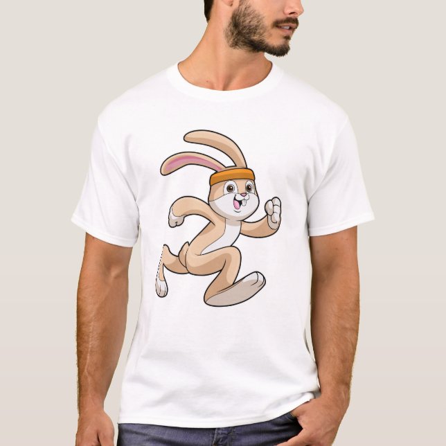 T-shirt Lapin à courir avec bandeau (Devant)