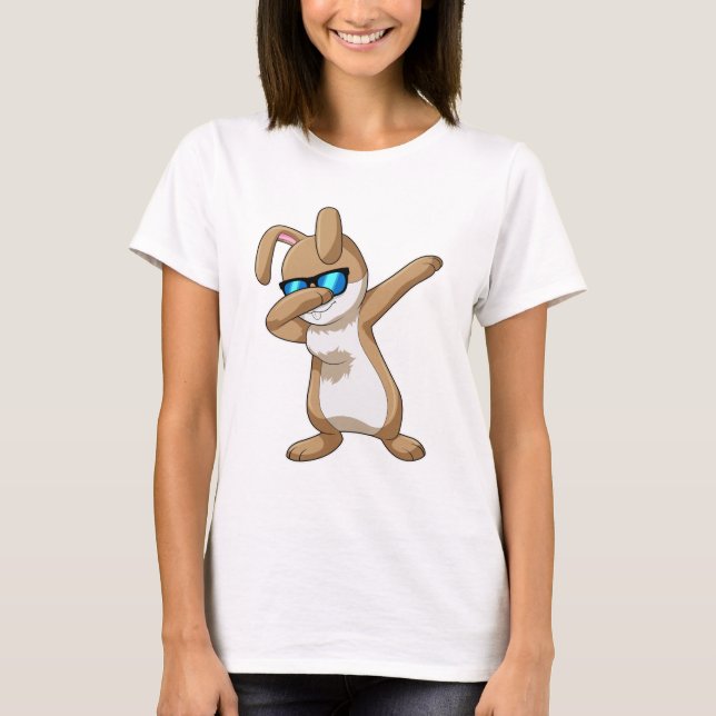 T-shirt Lapin à Hip hop Dance Dab (Devant)