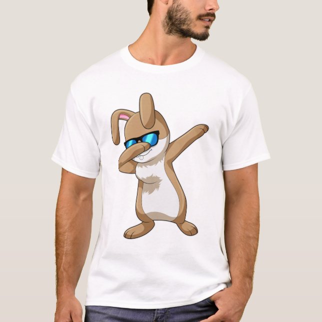 T-shirt Lapin à Hip hop Dance Dab (Devant)