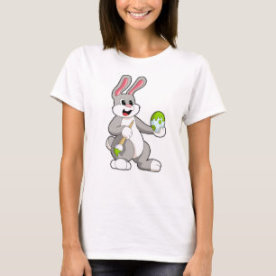 T-shirt Lapin à la peinture avec l'oeuf