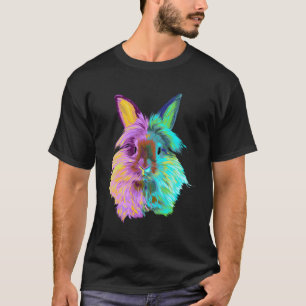 T-shirt Lapin à tête de lion colorée