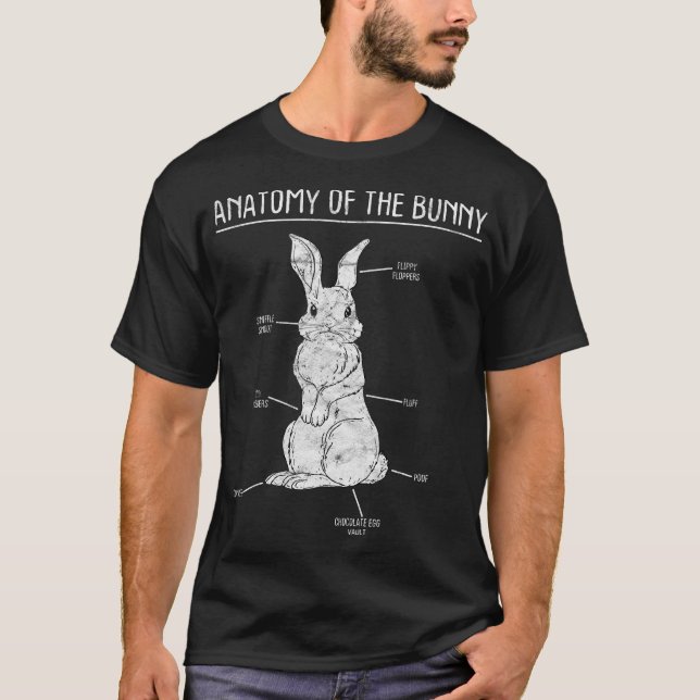 T-shirt Lapin Anatomie Lapin Amoureux Animal Animaux Anima (Devant)