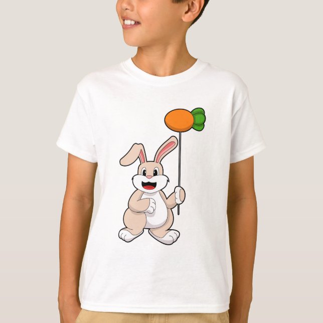 T-shirt Lapin avec carotte comme ballon.PNG (Devant)