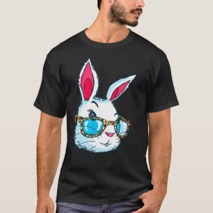 T-shirt Lapin avec lunettes, Lapin de Pâques, Femmes Fille
