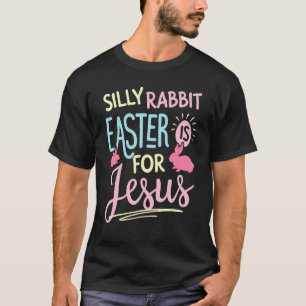 T-shirt Lapin bête Pâques est pour Jésus Enfants Garçons F