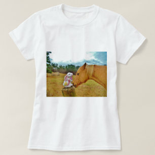 T-shirt Lapin blanc et Cheval jaune