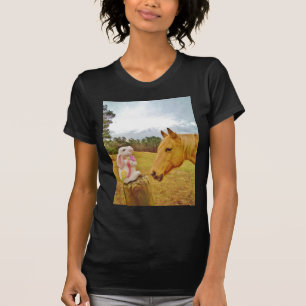 T-shirt Lapin blanc et Cheval jaune