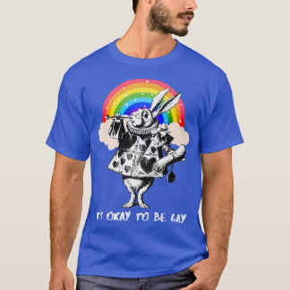 T-shirt Lapin blanc LGBTQ Alice-In-Wonderland - Ça va
