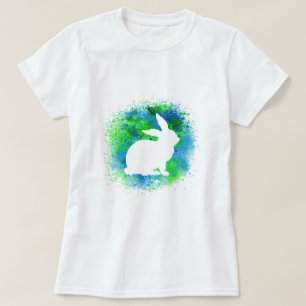 T-shirt Lapin bleu vert