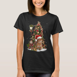 T-shirt Lapin Bunny Père Noël Tree Lumières Lop nain Lop E