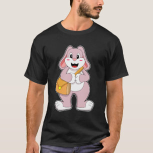 T-shirt Lapin comme randonneur avec sac