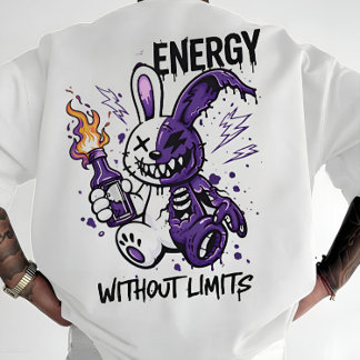 T-shirt Lapin Cyberpunk Graphique - Énergie Sans Limites S