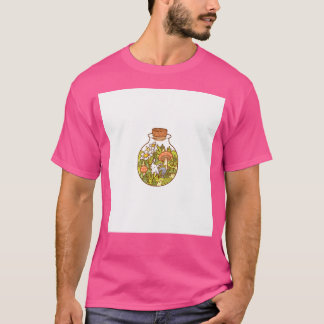 T-shirt Lapin Dans Une Bouteille