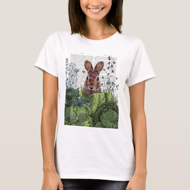 T-shirt Lapin dans une patte de chou (Devant)