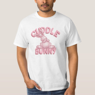 T-shirt Lapin de caresse - rose