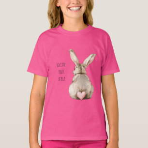 T-shirt Lapin de coeur de lapin rose