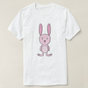 T-shirt Lapin de dessin animé rose pastel