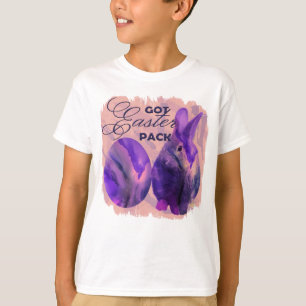 T-shirt Lapin De Pâques Bleu Et Oeuf Peint