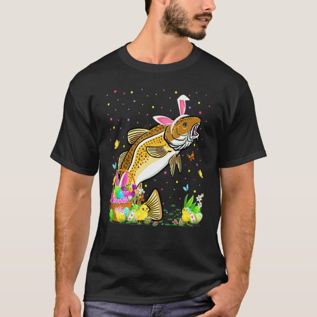 T-shirt Lapin de Pâques Chasse aux œufs de morue de Pâques (Devant)