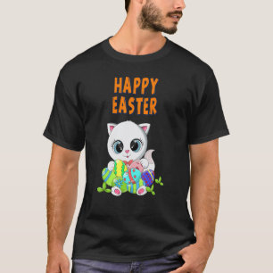 T-shirt Lapin de Pâques Chat Humour de Pâques Graphique