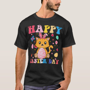 T-shirt Lapin de Pâques Chat Jour de Pâques Groovy