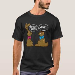 T-shirt Lapin de Pâques Conversation Mon Fessier Me Fait M