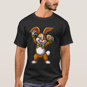 T-shirt Lapin de Pâques de dessin animé joyeux avec œuf