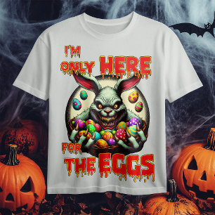 T-shirt Lapin de Pâques déplaisant avec des oeufs de Pâque