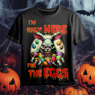 T-shirt Lapin de Pâques déplaisant avec des oeufs de Pâque
