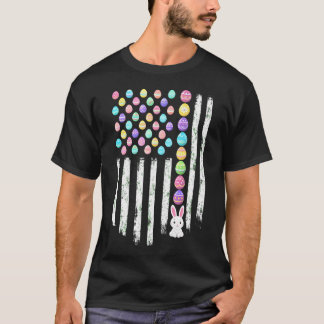 T-shirt Lapin de Pâques Drapeau Américain Patriotique