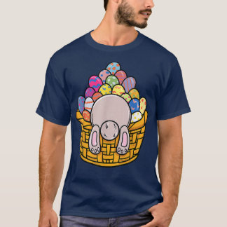 T-shirt Lapin De Pâques Drôle Dans Le Panier D'Oeufs Enfan