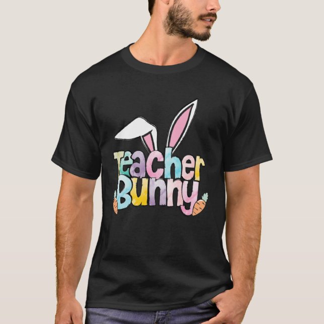 T-shirt Lapin de Pâques enseignant pour femmes Joyuses Pâq (Devant)