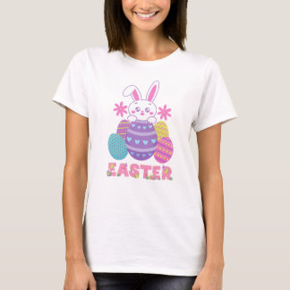 T-shirt Lapin de Pâques et oeufs colorés