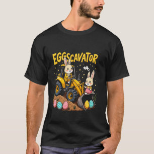 T-shirt lapin de Pâques EXCAVATEUR d'oeufs