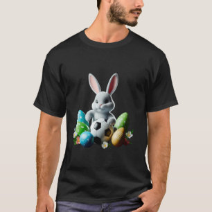 T-shirt Lapin de Pâques Football Amateur Garçons Filles En