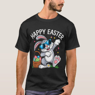 T-shirt Lapin de Pâques heureux Dabbing lunettes de soleil