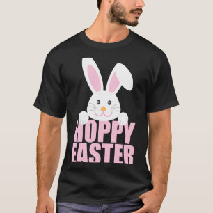 T-shirt Lapin de Pâques heureux Pun T Shirt Rose Mignon Fi