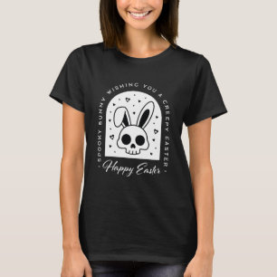 T-shirt Lapin de Pâques joyeux effrayant crâne esthétique 